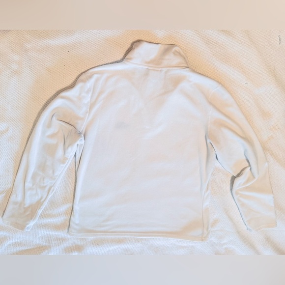 THE NORTH FACE TKA 100 White Fleece Quarter-Zip Pullover Sweatshirt Top Sweater - Picture 11 of 16